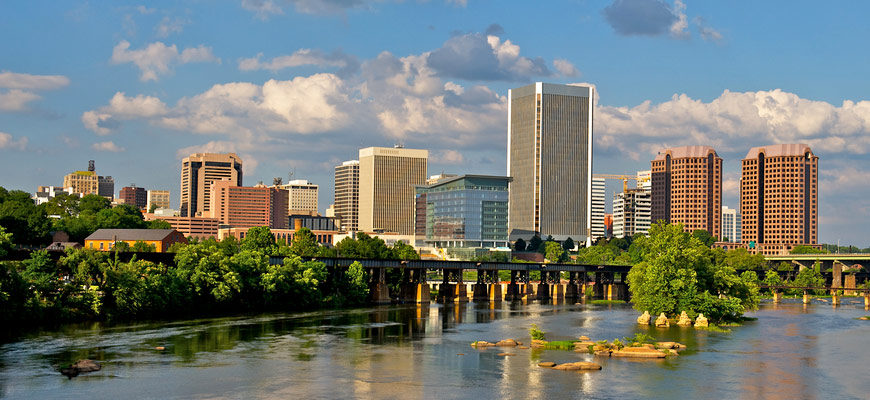 City of Richmond by the water where Crowgey & Associates are located